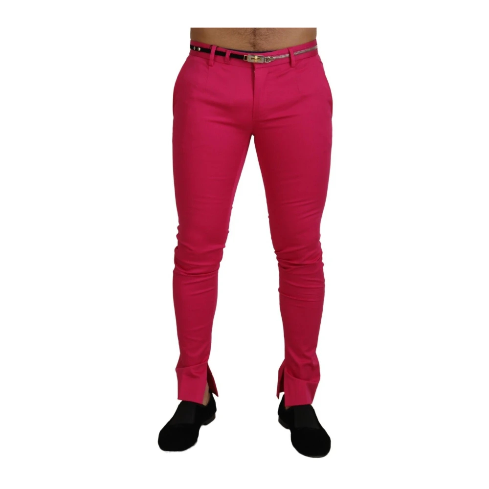 Dolce & Gabbana Herren Rosa - Schicke Baumwollmischung Hose - Trousers - M