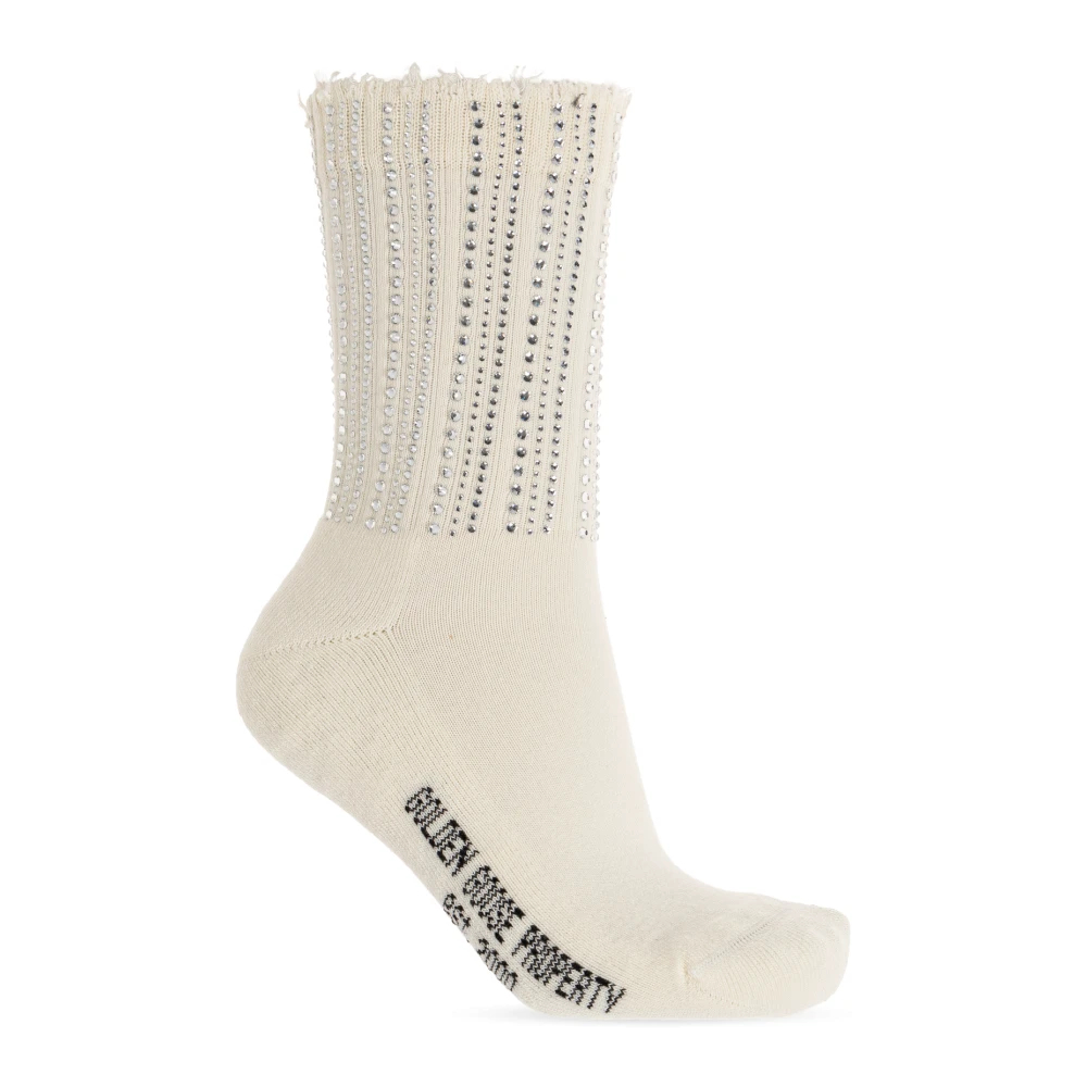 Golden Goose Damen Beige - Socken Mit Schimmernden Verzierungen - Underwear - S