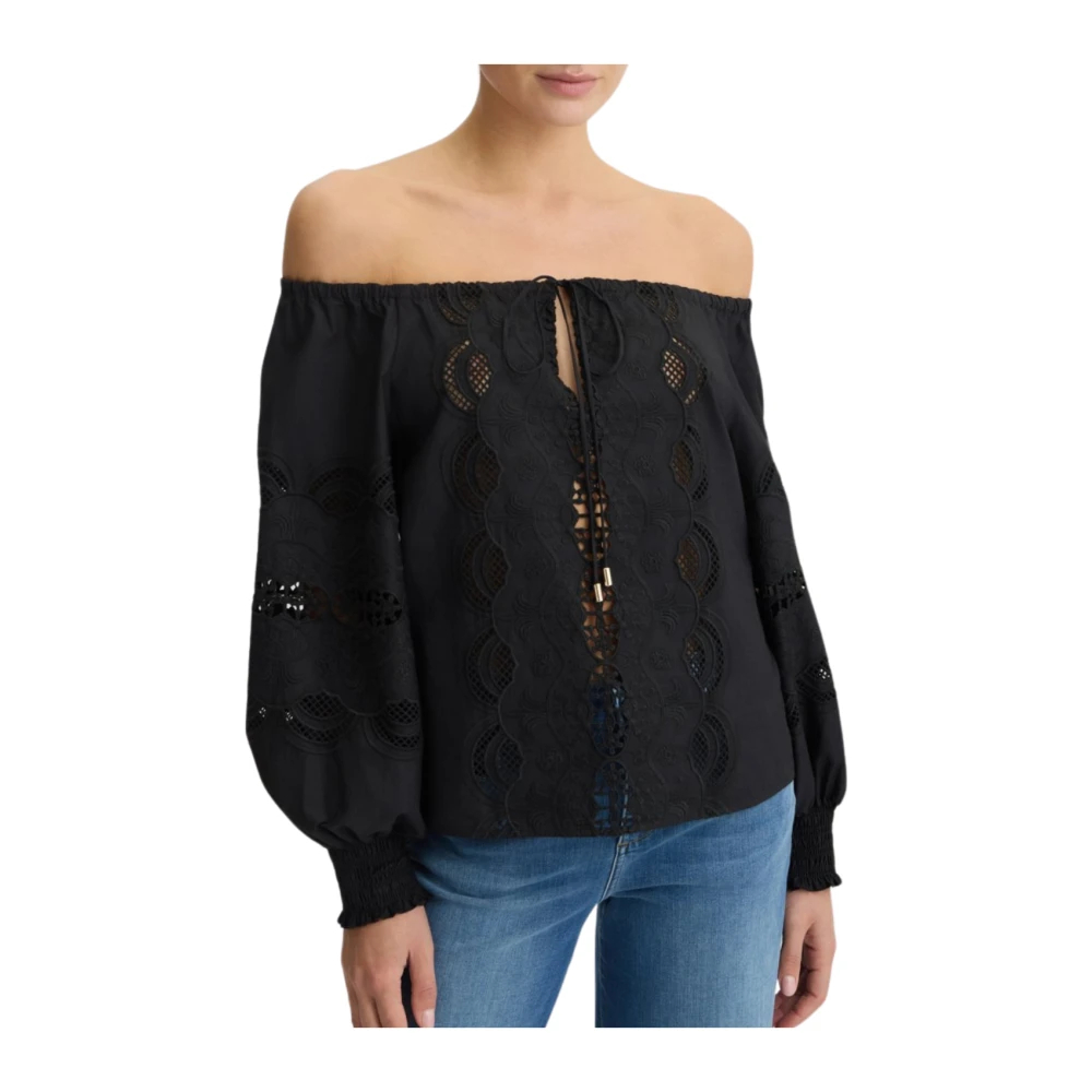 Liu Jo Damen Schwarz - E Tunika Bluse - Blouses & Shirts - K -2Xs