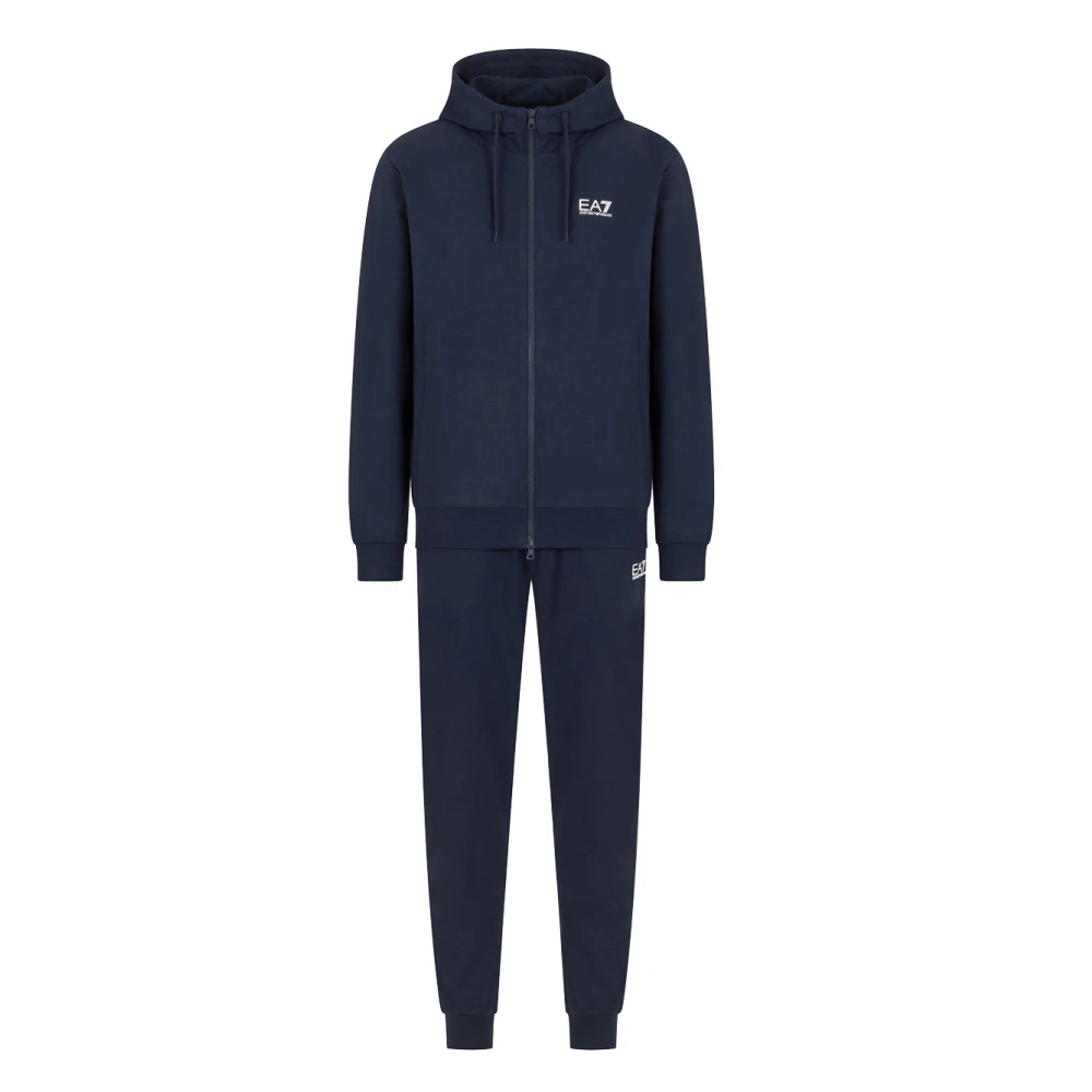 Emporio Armani Ea7 Herren Blau - Train Core Identity Trainingsanzug Fz - Sport - L