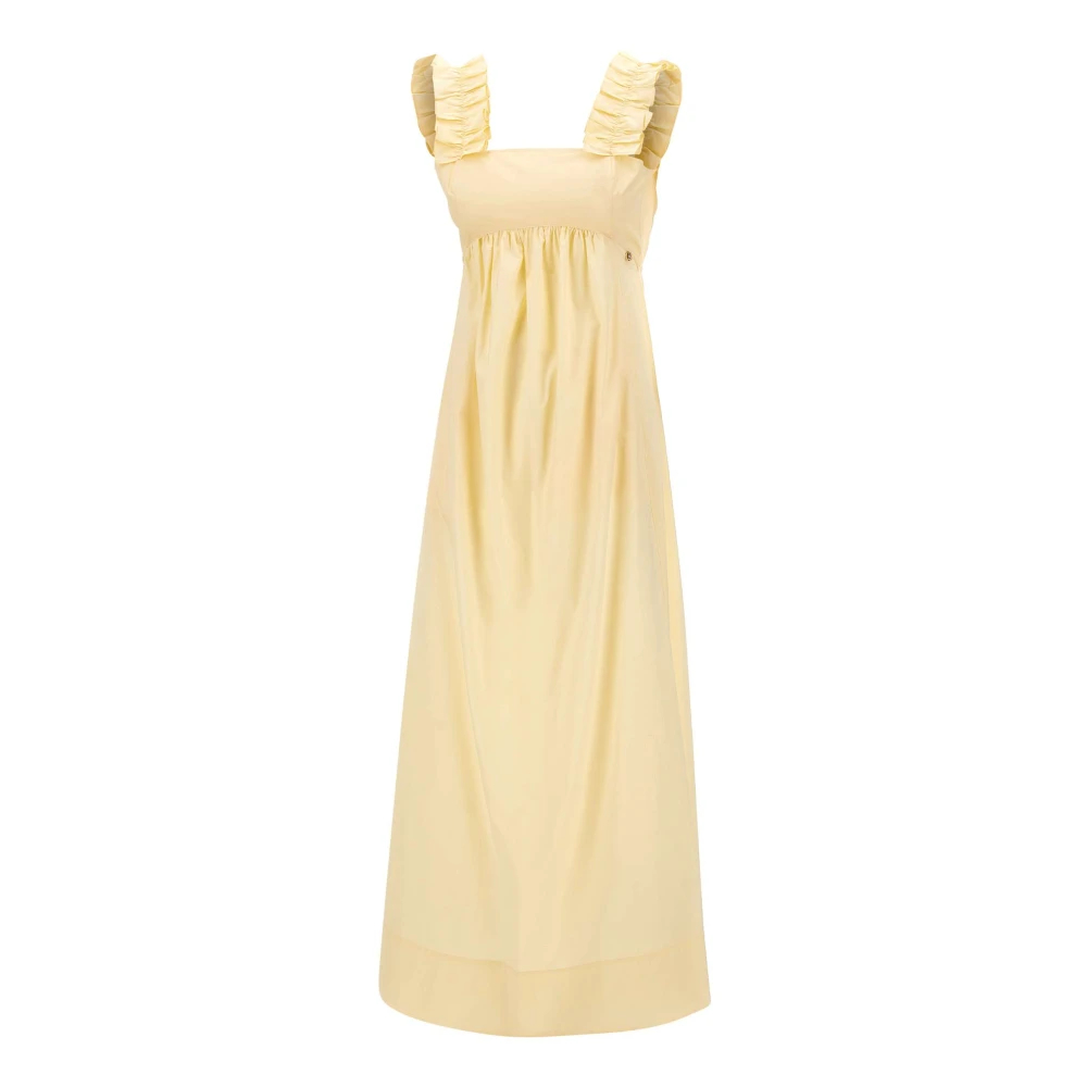 Liu Jo Damen Gelb - Langes Kleid Mit Raffungen - Dresses - Xl