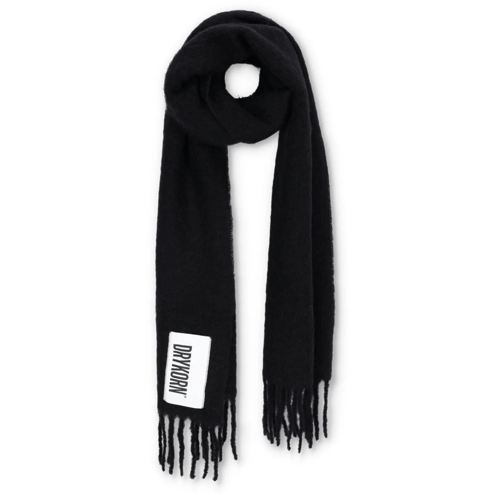 Drykorn Damen Schwarz - Er Alpaka-Wollschal Mit Fransen - Accessories - K - One Size
