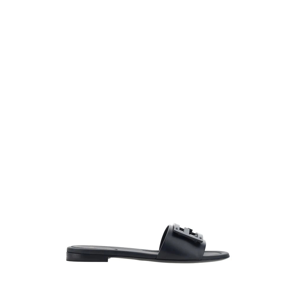 Fendi Damen Schwarz - Ikonoische Ff Sandalen- Offene Zehe Slip-On - Shoes - K - 37 Eu