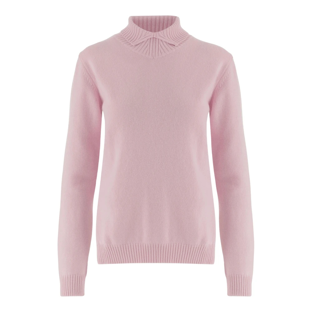 Jil Sander Damen Rosa - Wollpullover Mit Rollkragen - Knitwear - S
