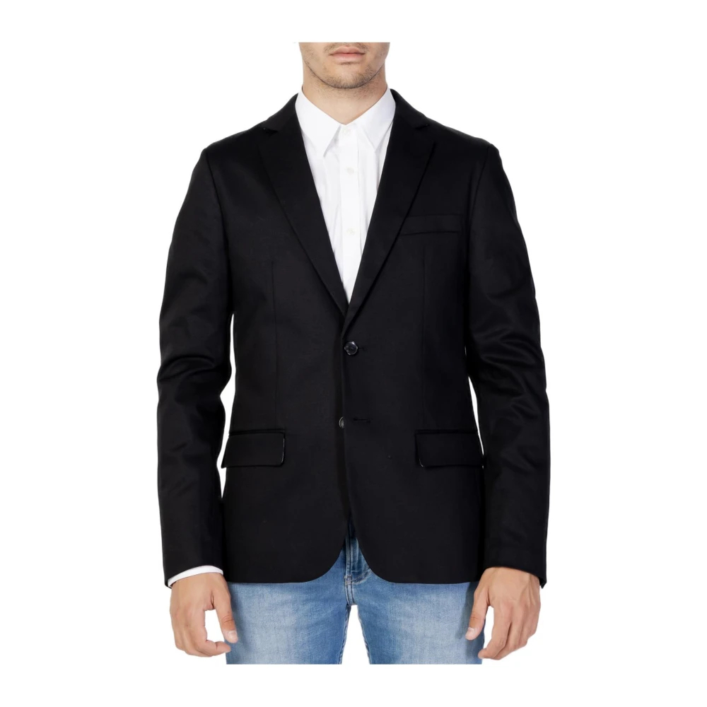 Antony Morato Herren Schwarz - Er Geknöpfter Blazer Mit Reverskragen - Jackets - K - Xs