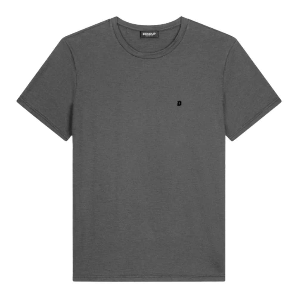 Dondup Herren Grau - T-Shirt Mit Rundhalsausschnitt Regular Aus Slub-Jersey - Tops - S
