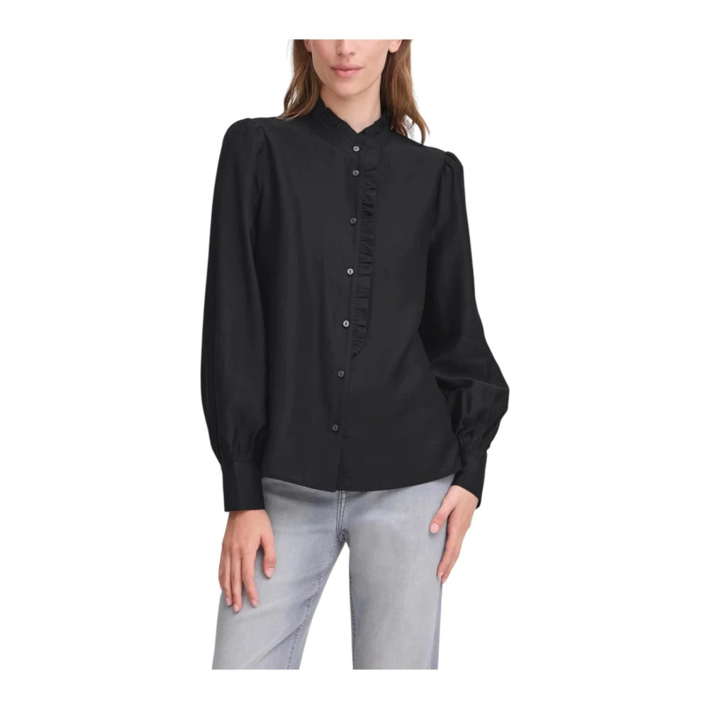Ichi Damen Schwarz Bluse Aus Viskose Und Polyester Karlani - Bild 5