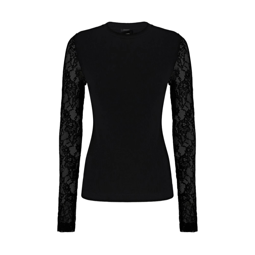 Pinko - Langarmshirt - Tops - Damen - Schwarzk - L
