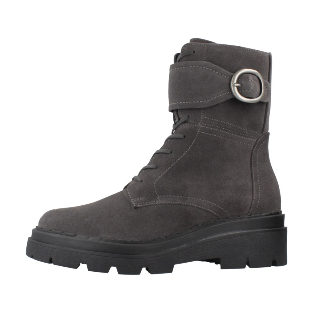 Geox - Stilvolle Kunstleder Stiefeletten - Shoes - Damen - Grau - 38 Eu - Bild 4