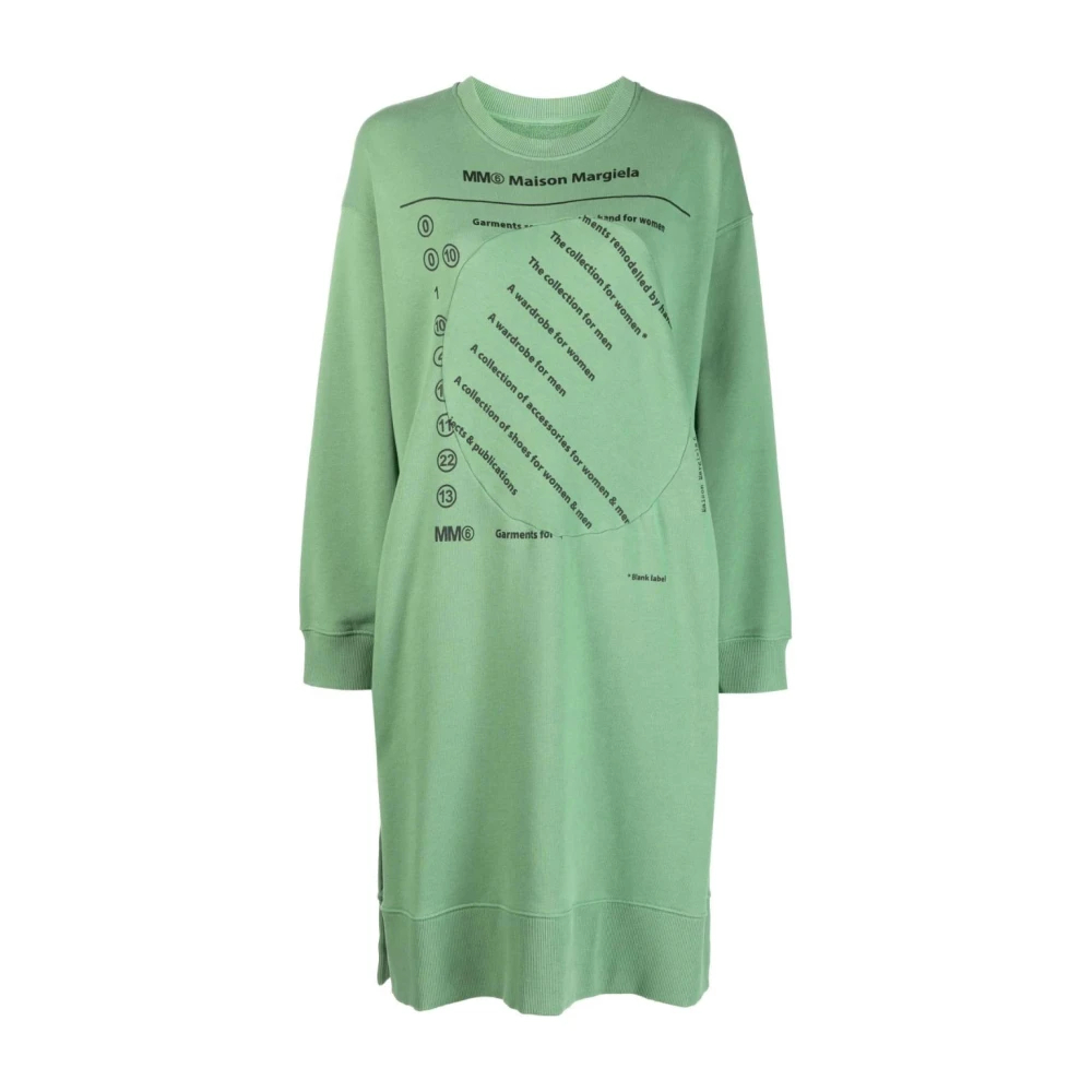 Mm6 Maison Margiela Damen Grün - Side-Slit-Midikleid - Dresses - L