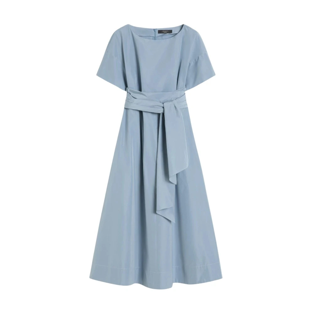 Weekend Max Mara Damen Blau - Ausgestelltes Midikleid Aus Taft - Dresses - 2XL