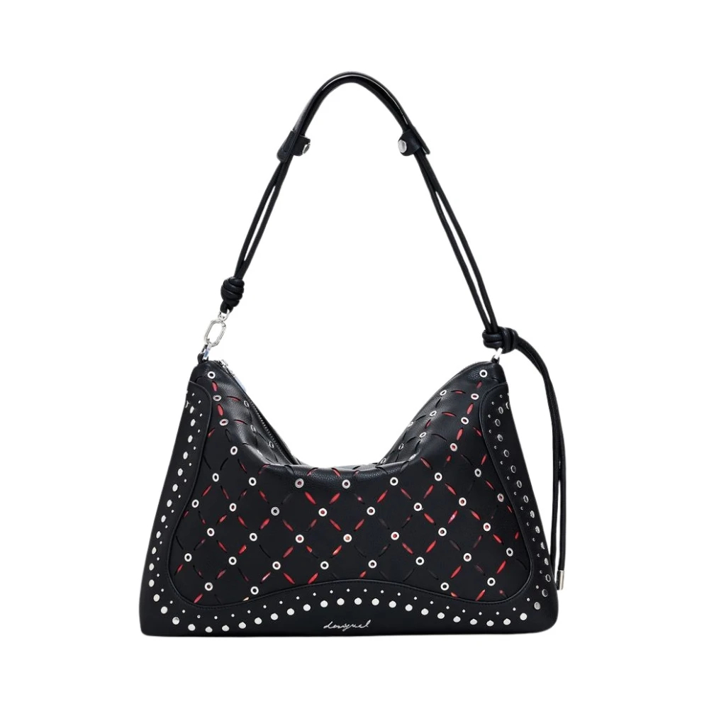 Desigual Gewebte, Verzierte Handtasche - Schwarz Einheitsgröße - Bild 7