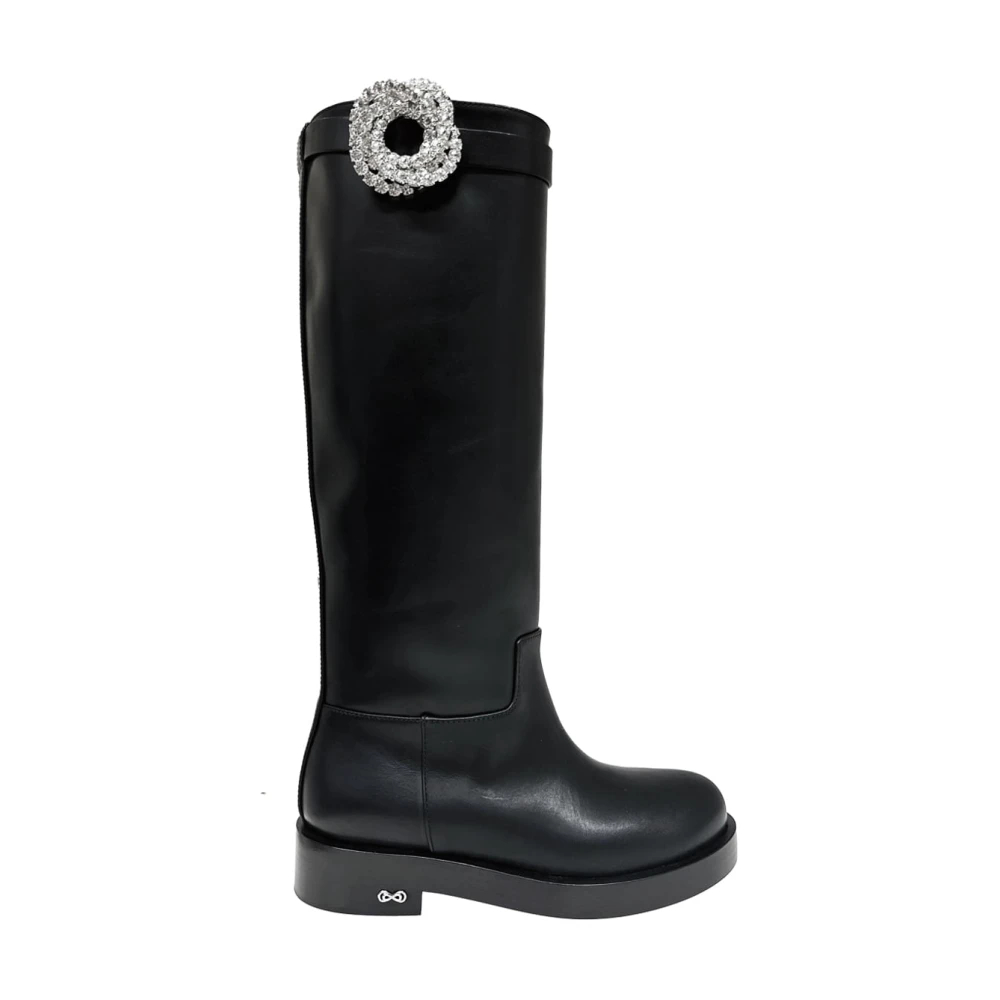 Mach & Mach Damen Schwarz - Galaxy Kniehohe Stiefel - Shoes - K - 36 Eu