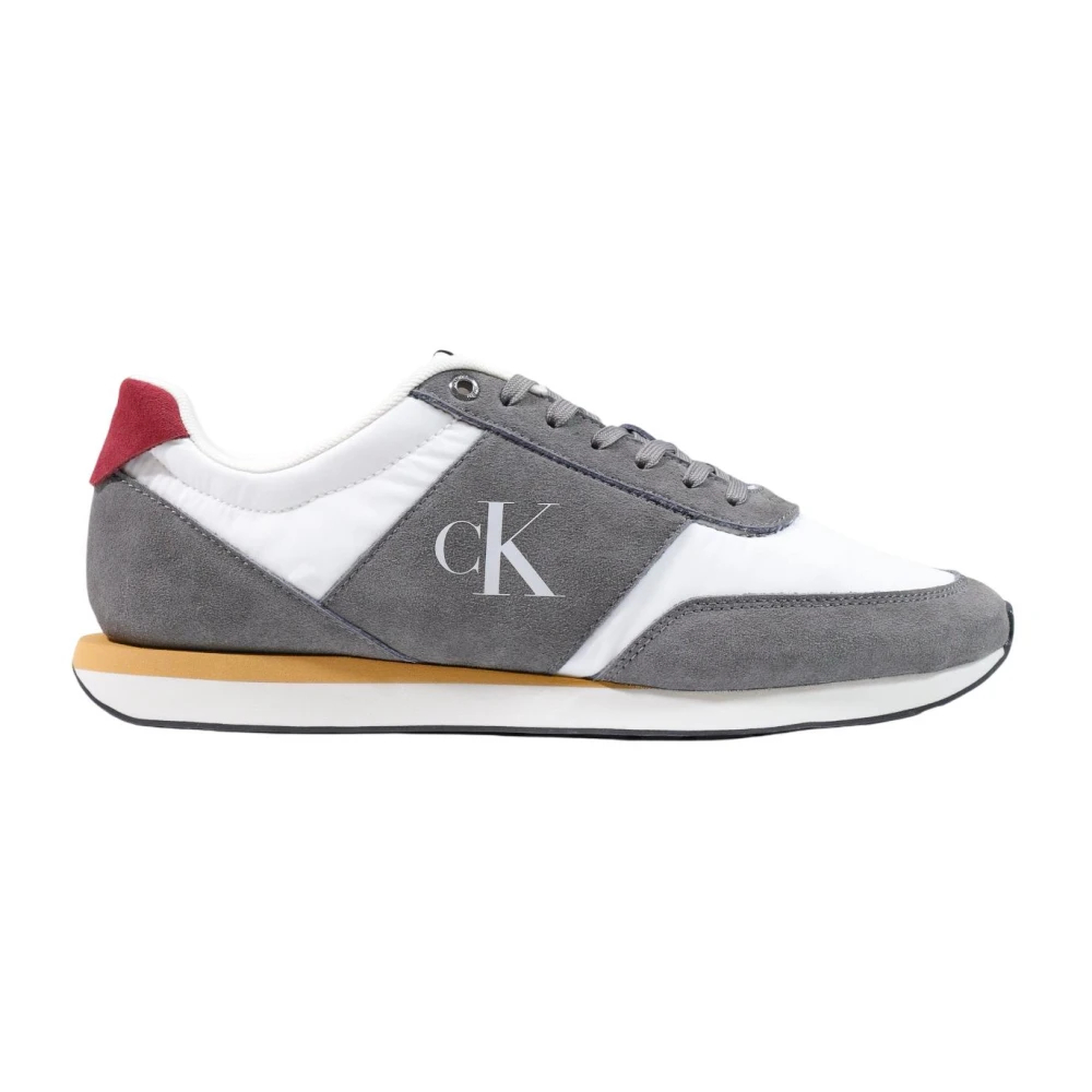 Calvin Klein Herren Grau Sneakers Retro Runner Band Lth-Su Hm0hm02212 44 - Bild 2
