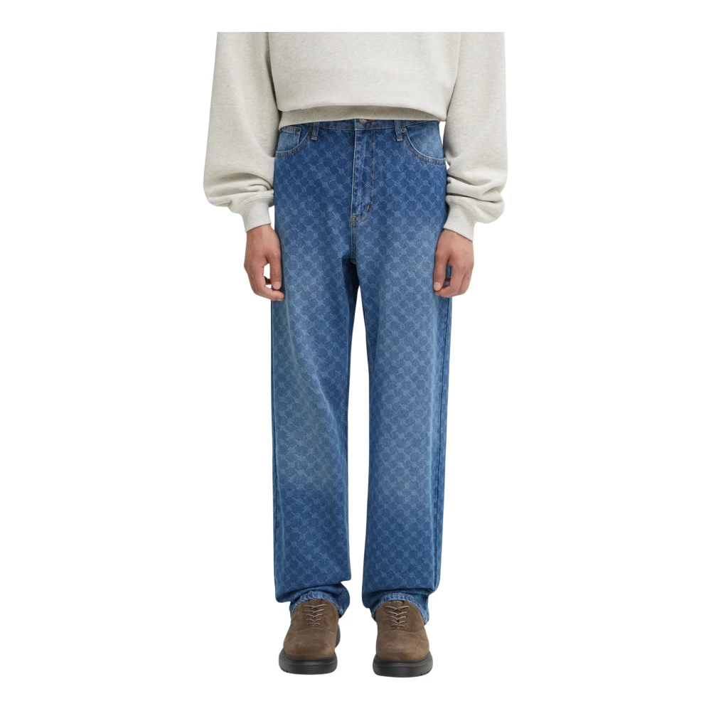 Daily Paper Herren New Mid Blue Jeans Amba Monogram Jeans Groß - Bild 6