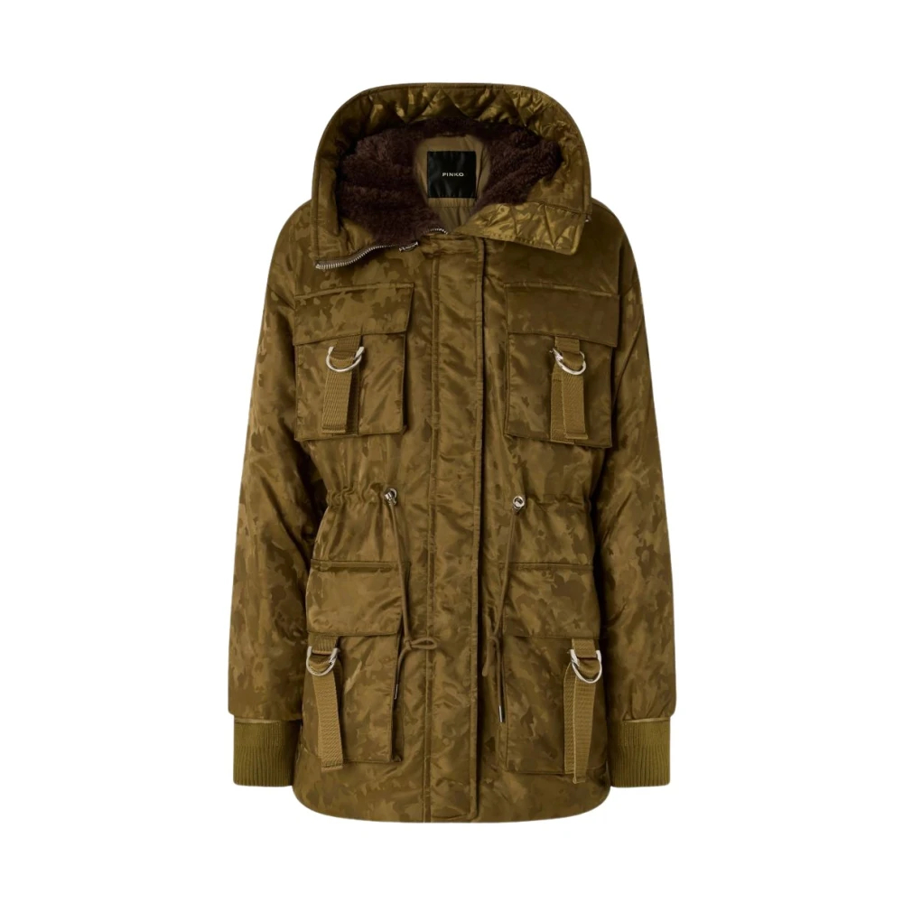 Pinko Damen - Daunenjacke Aus Technischem Satin Mit Camouflagemuster - 40 - Bild 5