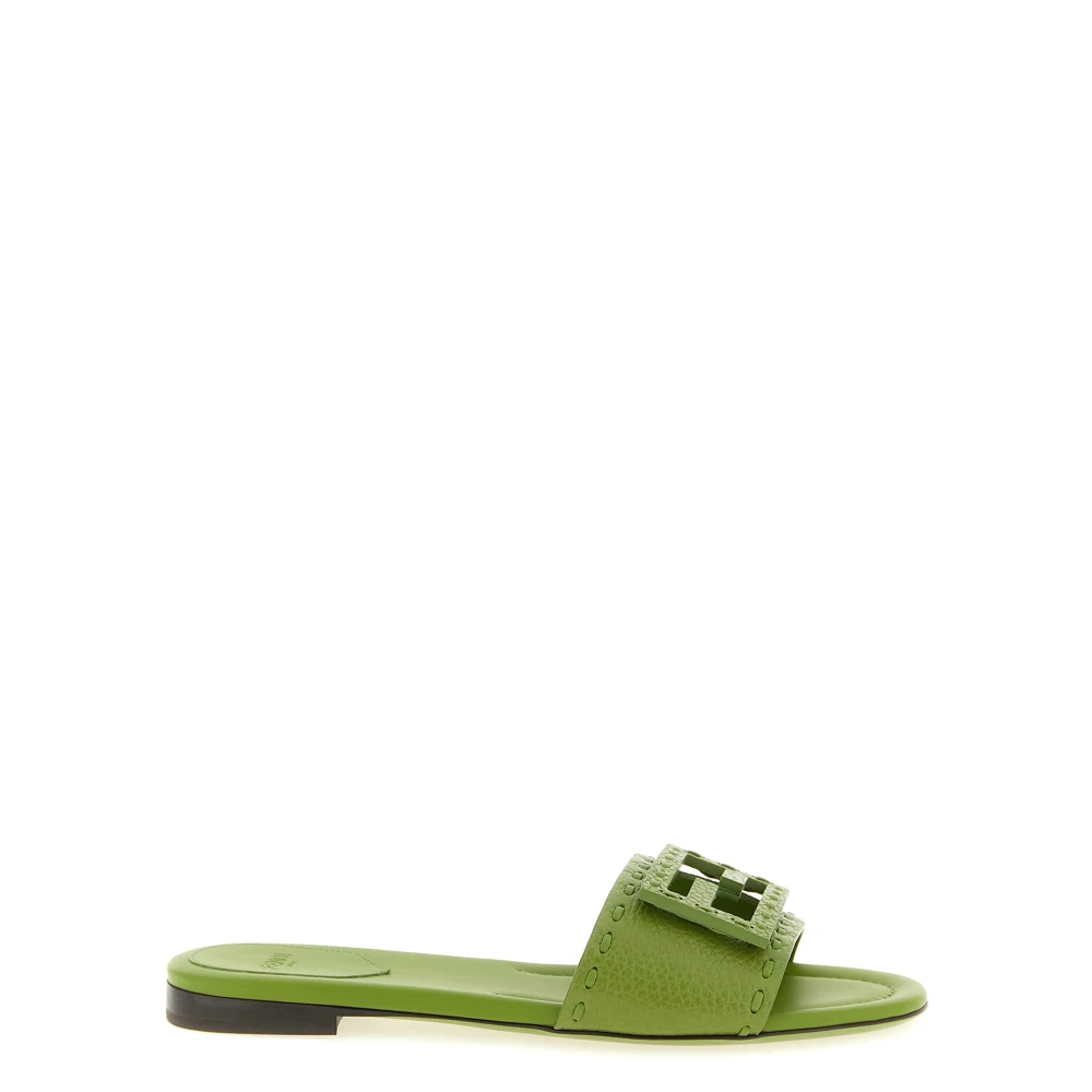 Fendi Damen Grün - Baguette Slides - Shoes - 39 Eu