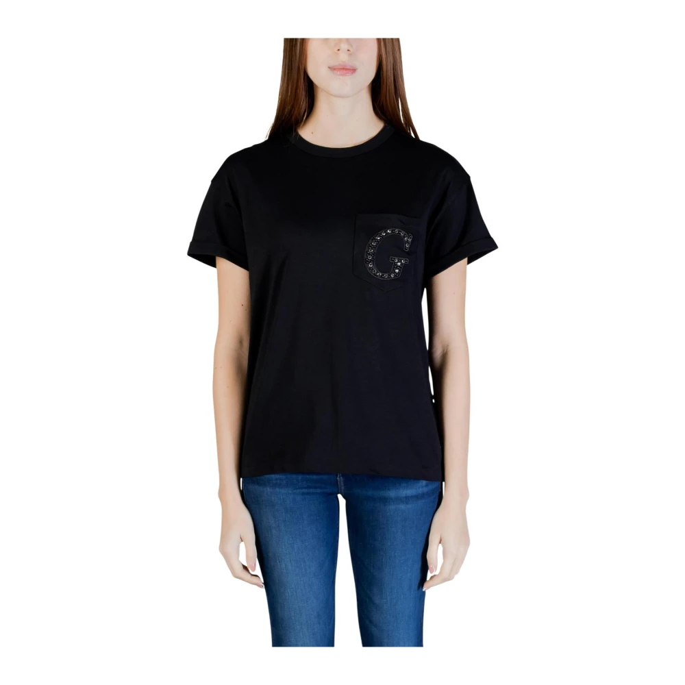Guess , Damen, Oberteile, Schwarzk, Xs - Bild 4