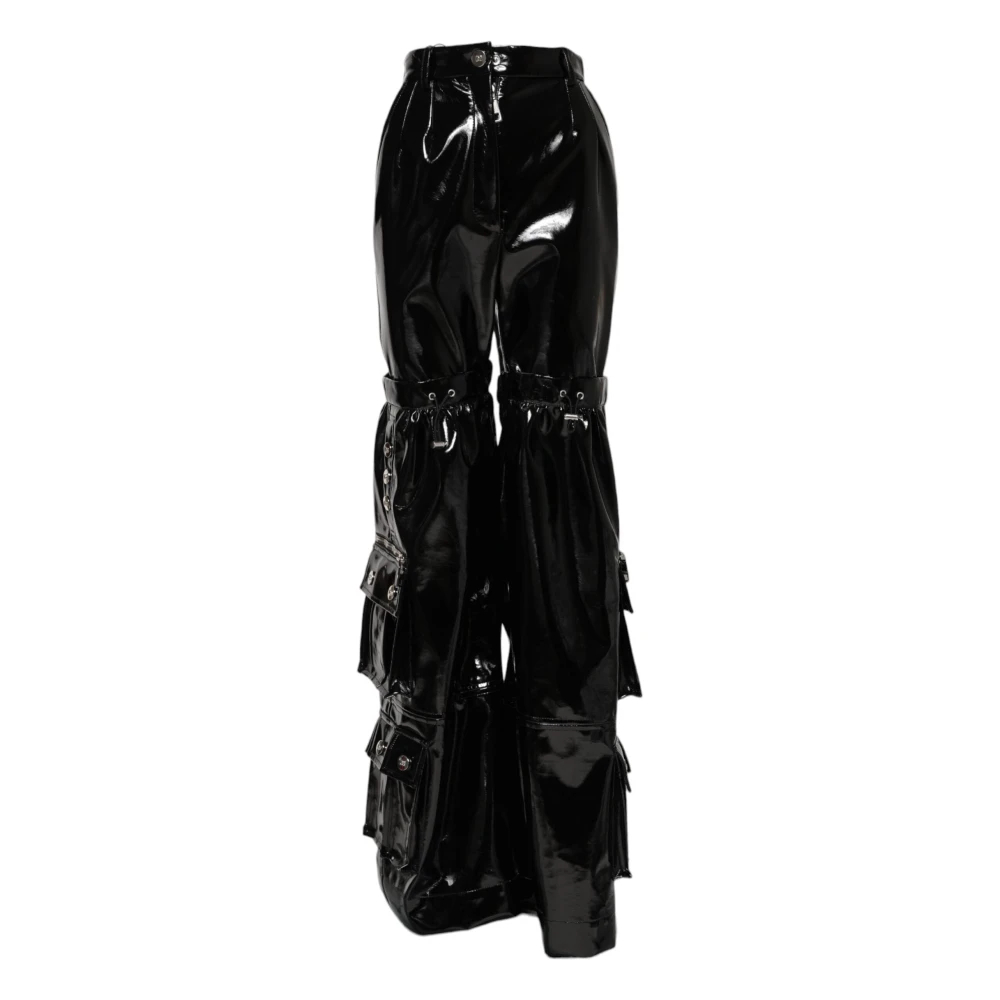 Dolce & Gabbana Damen Schwarz - High Waist Cargo Bootcut Hose - Trousers - K - Xs