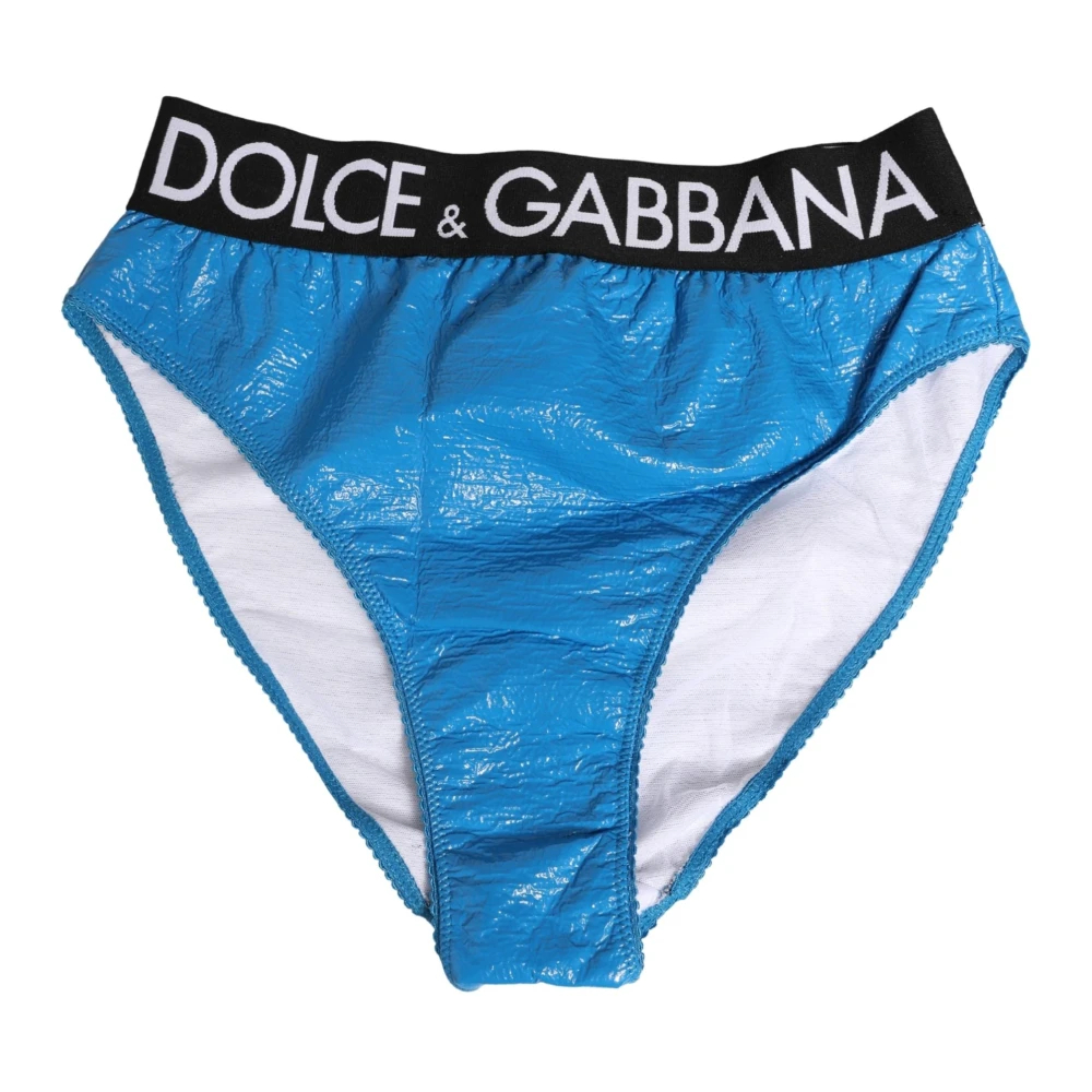 Dolce & Gabbana Damen Blau - High Waist Brief - Underwear - S