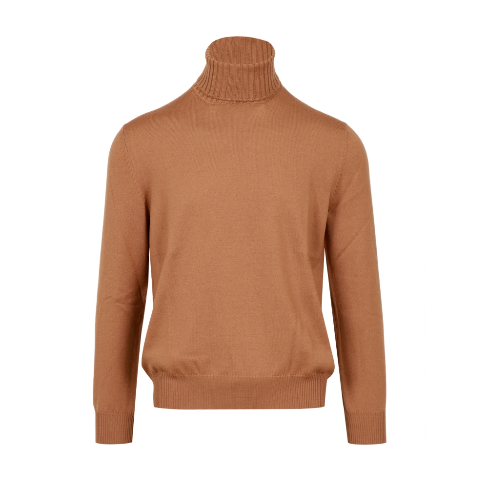 Gran Sasso Herren Braun - Zweifarbiger Streifen-V-Ausschnitt Strick - Knitwear - L