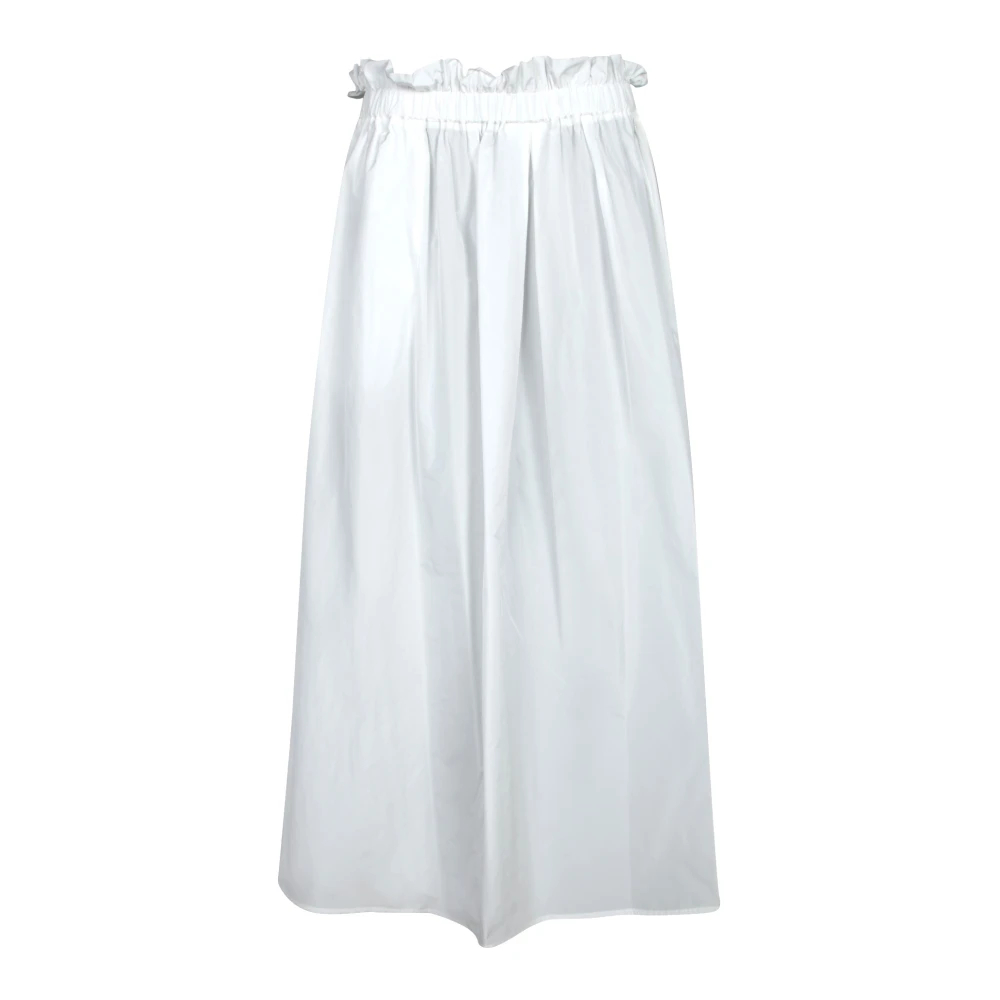 Herno Damen Weiß - Weit Geschnittener Technischer Midi-Rock - Skirts - L