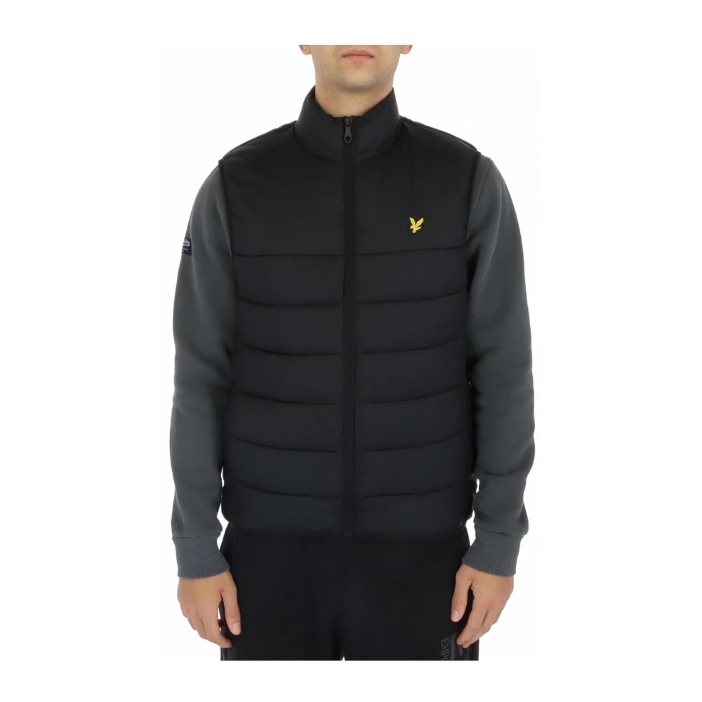 Lyle & Scott Herren Schwarz Jacke Wadded - Bild 4