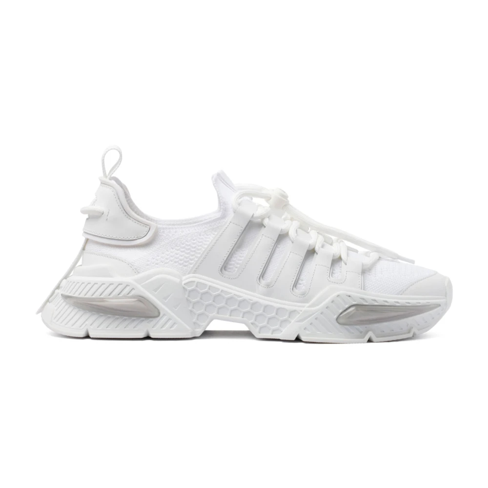 Dolce & Gabbana Herren Weiß - E Airmaster Sneakers Mit Kalbsleder Details - Shoes - 41 1/2 Eu