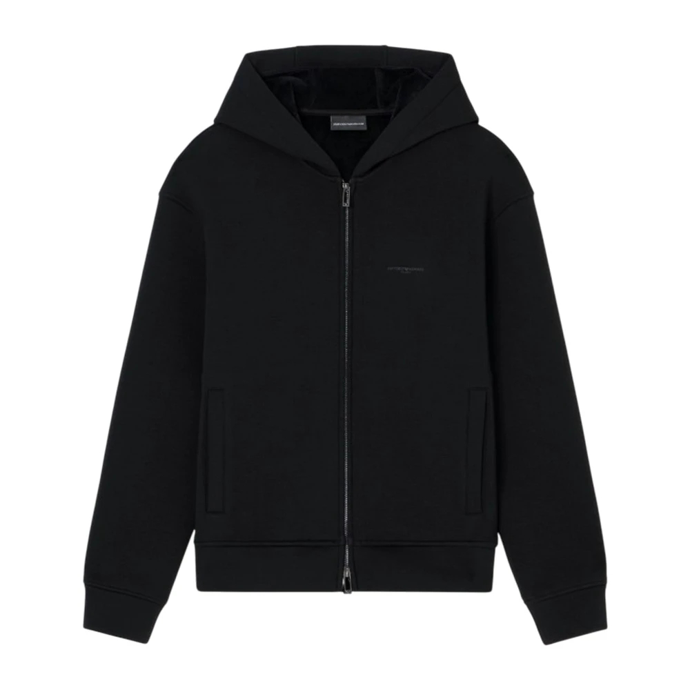 Emporio Armani Herren Schwarz - Maglieria E Felpe Poliestere - Sweatshirts & Hoodies - K - 2XL
