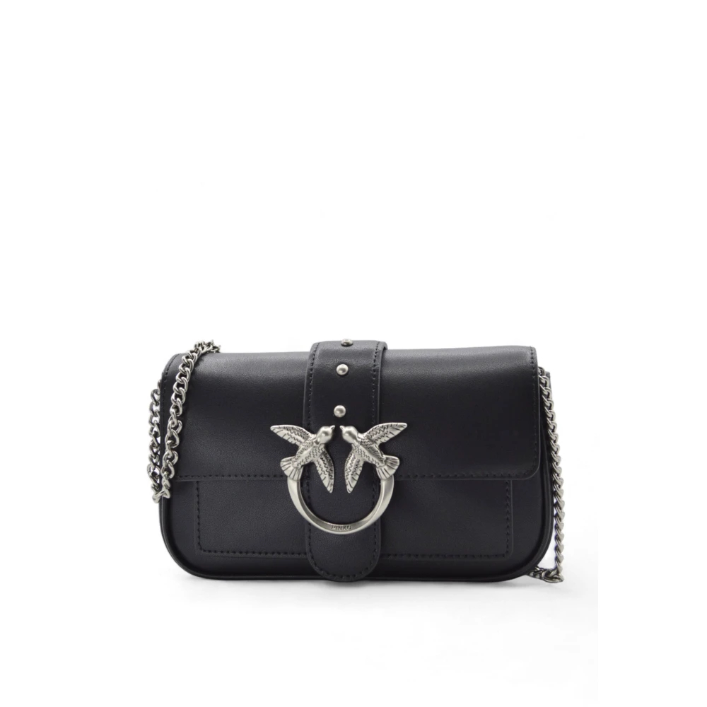 Pinko Damen Schwarz - Vitello Seta Love One Pocket Set - Bags - K - One Size