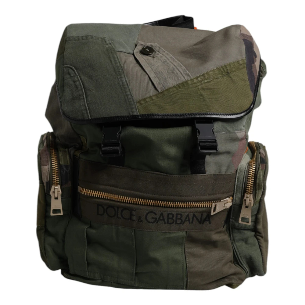 Dolce & Gabbana Herren Grün - Patchwork Reise-Rucksack - Bags - One Size