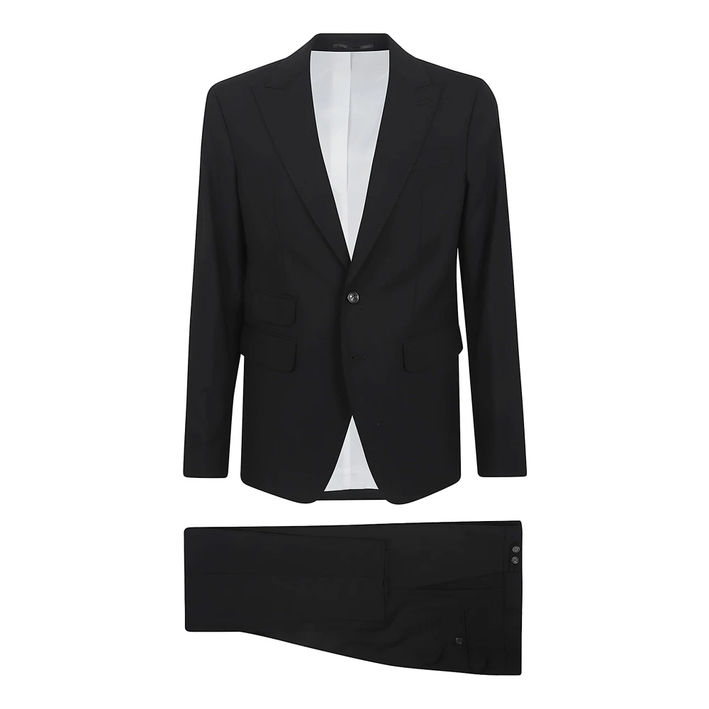 Dsquared2 Herren Schwarz - Er Anzug Aw25 Schalkragen - Suits - K - 2XL