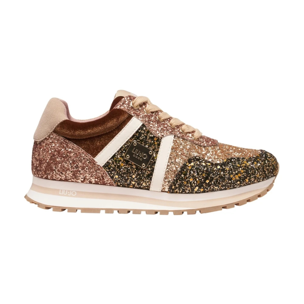 Liu Jo Damen Multicolor - Glitter Gold Sneakers Wonder 629 - Shoes - Mehrfarbig - 36 Eu