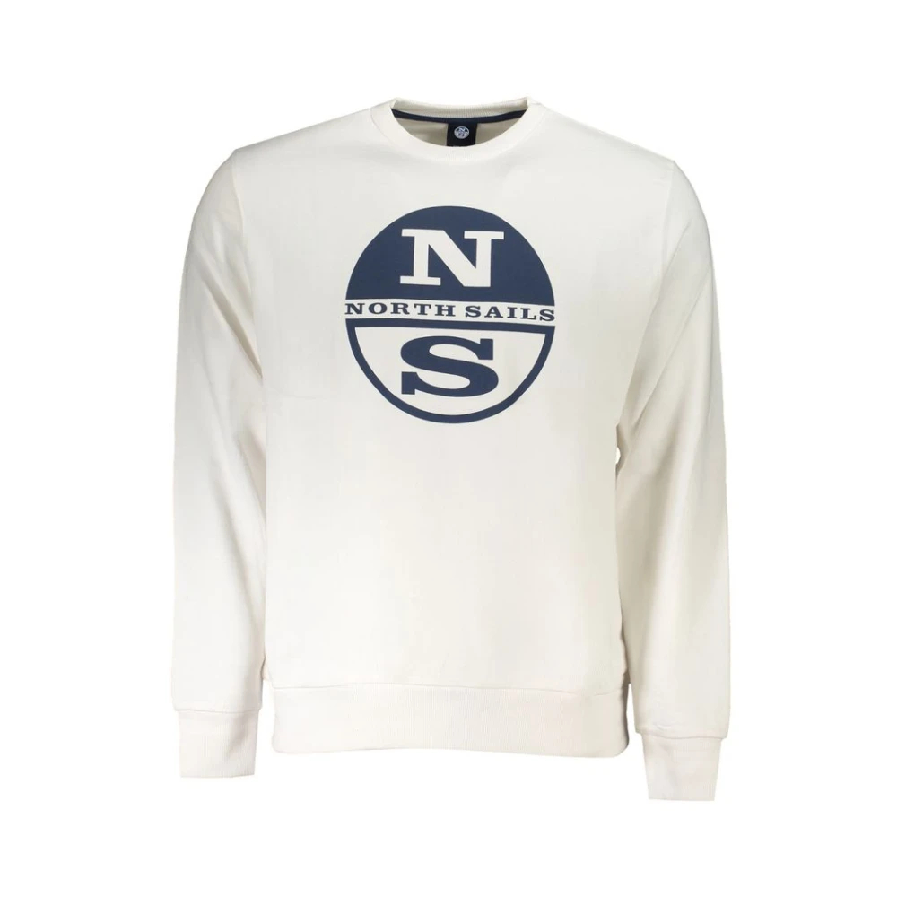 North Sails, Herren, Pullover, Bianco Cotton Men Sweatshirt, Mehrfarbig, Weiss, (S) - Bild 7