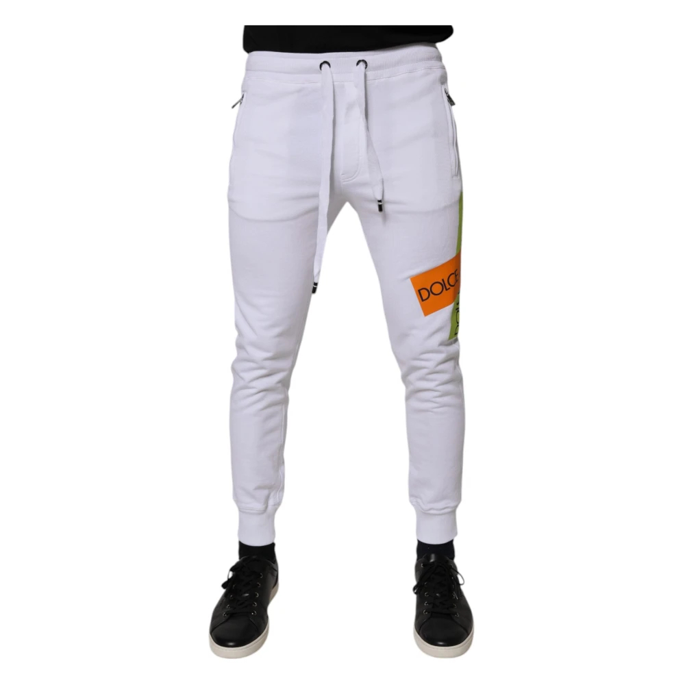 Dolce & Gabbana Herren Weiß - E Baumwoll-Jogginghose Mit Logo - Trousers - Xs