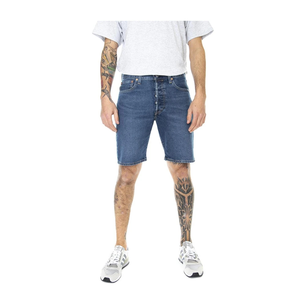 Levi's® Herren Dunkelblau Jeansshorts 501® Hemmed 36512-0152 Regular Fit - Bild 3