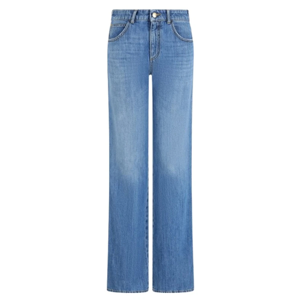 Emporio Armani Damen Blau - J9d Jeans Mit Mittelhohem Bund Und Ausgestelltem Saum - Jeans - W30