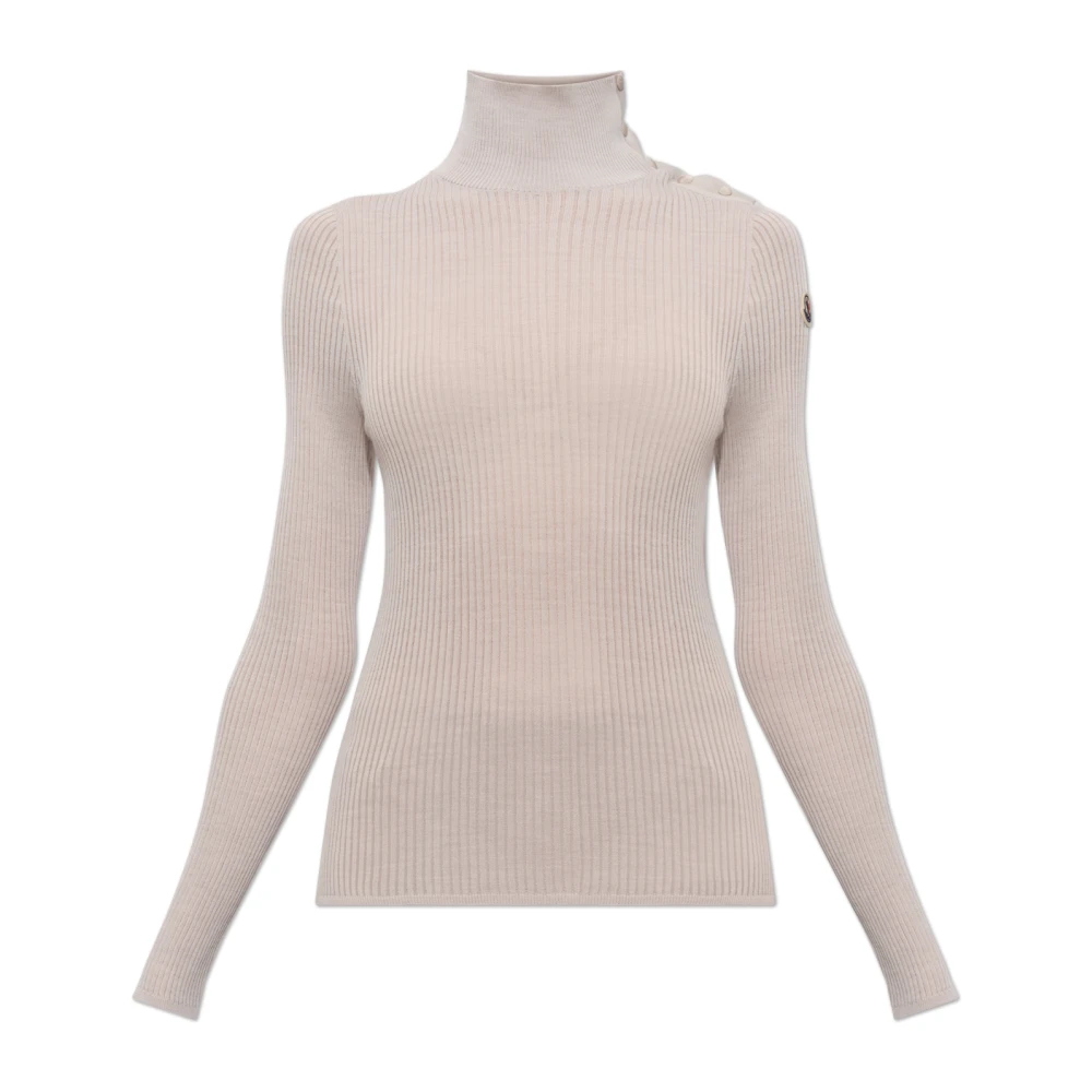 Moncler Damen Offwhite Pullover Aus Wolle, Gr. S - Bild 4