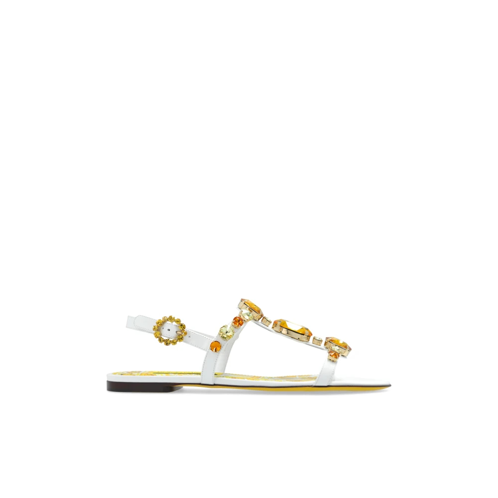 Dolce & Gabbana Damen Multicolor - Bianca Sandalen - Shoes - Mehrfarbig - 38 1/2 Eu