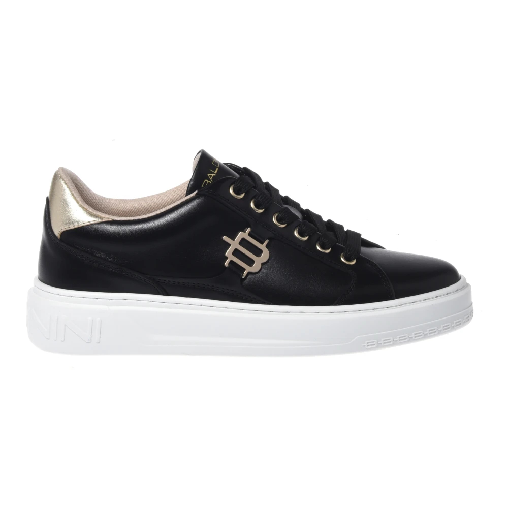 Baldinini Damen Schwarz - Leather Sneaker - Shoes - K -38 Eu