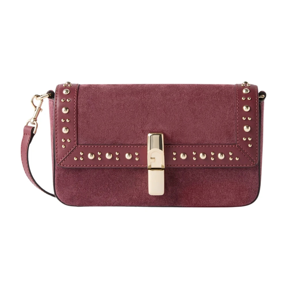 Furla Iride Crossbody S Toni Red Apple Red Suede + Sidney Calf Leather + Studs Female - Bild 5