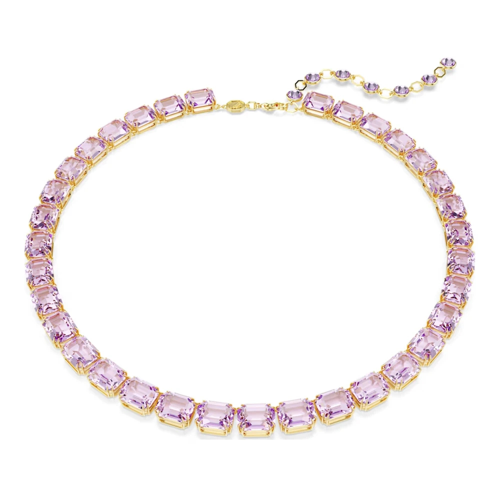 Swarovski Millenia Halskette, Oktagon-Schliff, 18K Goldbeschichtet Violett - Bild 4