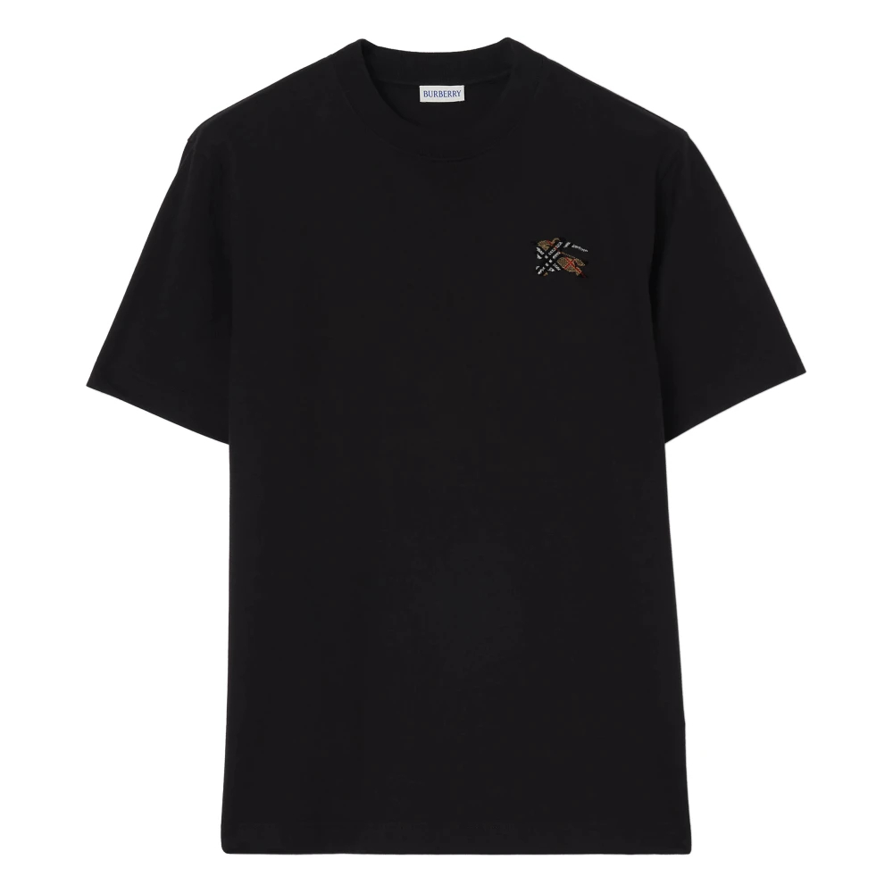 BURBERRY | Black cotton T-shirt with knight patch | male | M - Bild 7