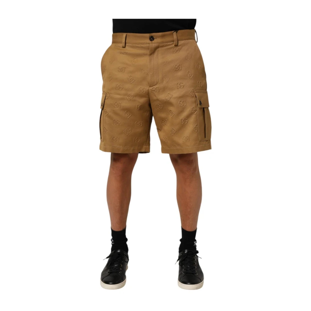 Dolce & Gabbana Herren Braun - Cargo Bermuda Shorts Mit Logo-Detail - Shorts - M