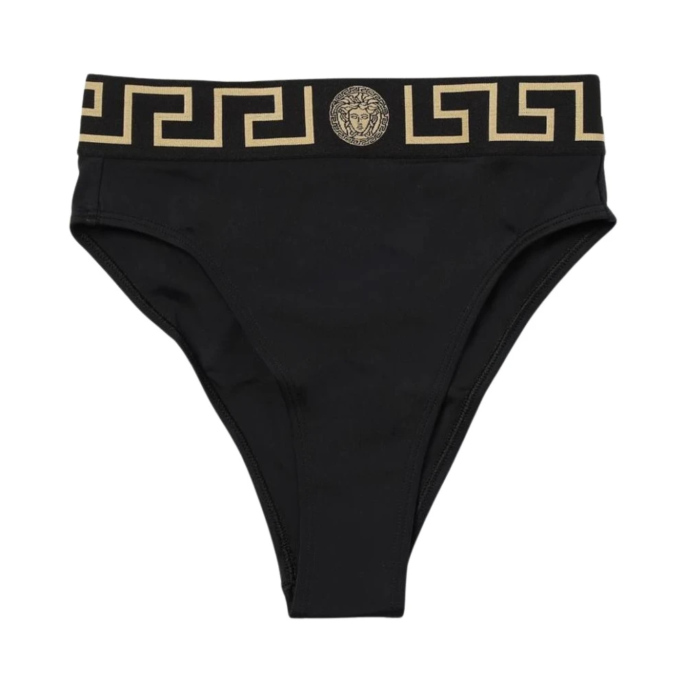 Versace Damen Schwarz - High Waist Bikini Greek Key Band - Swimwear - K - S