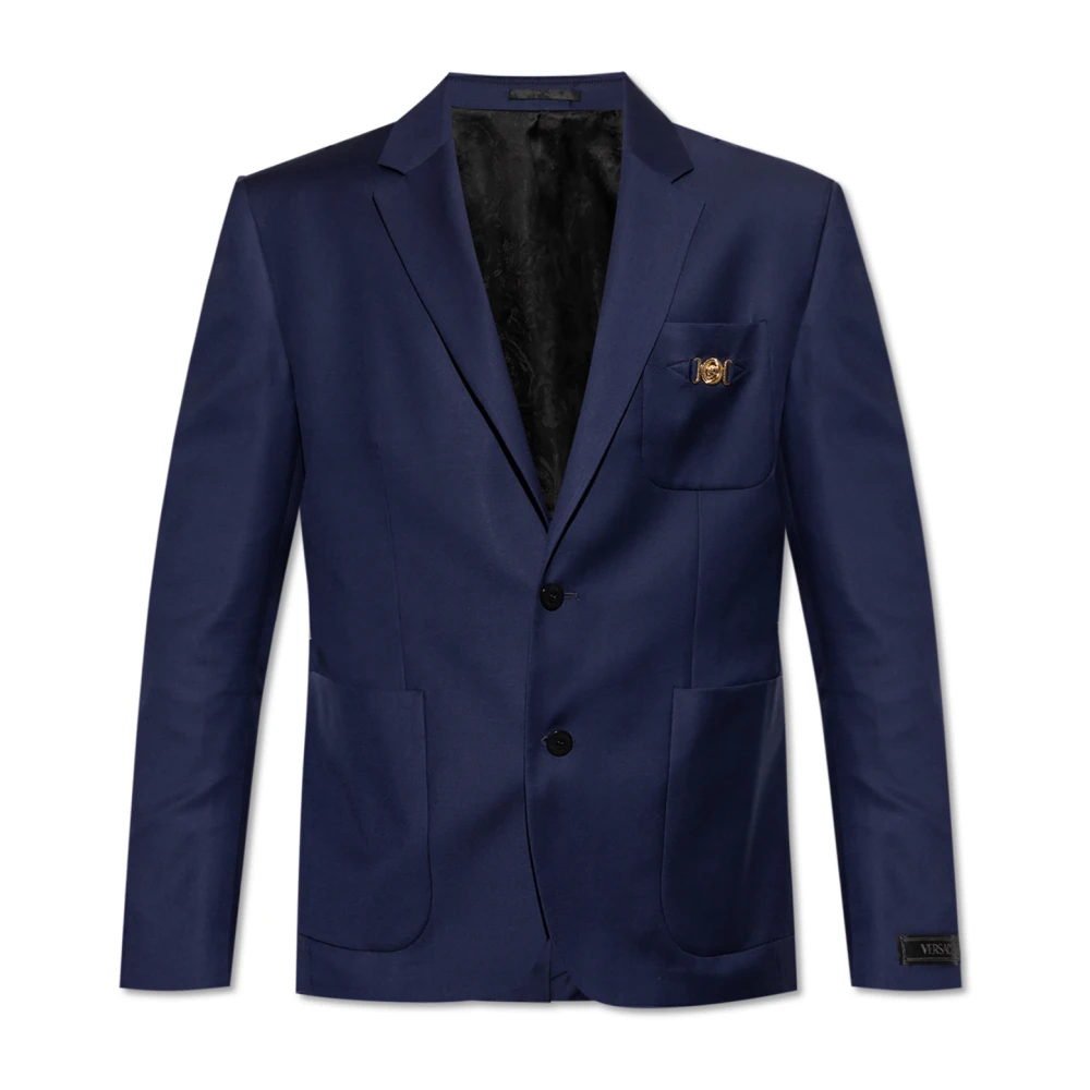 Versace Herren Blau - Woll-Einreiher-Blazer - Jackets - S