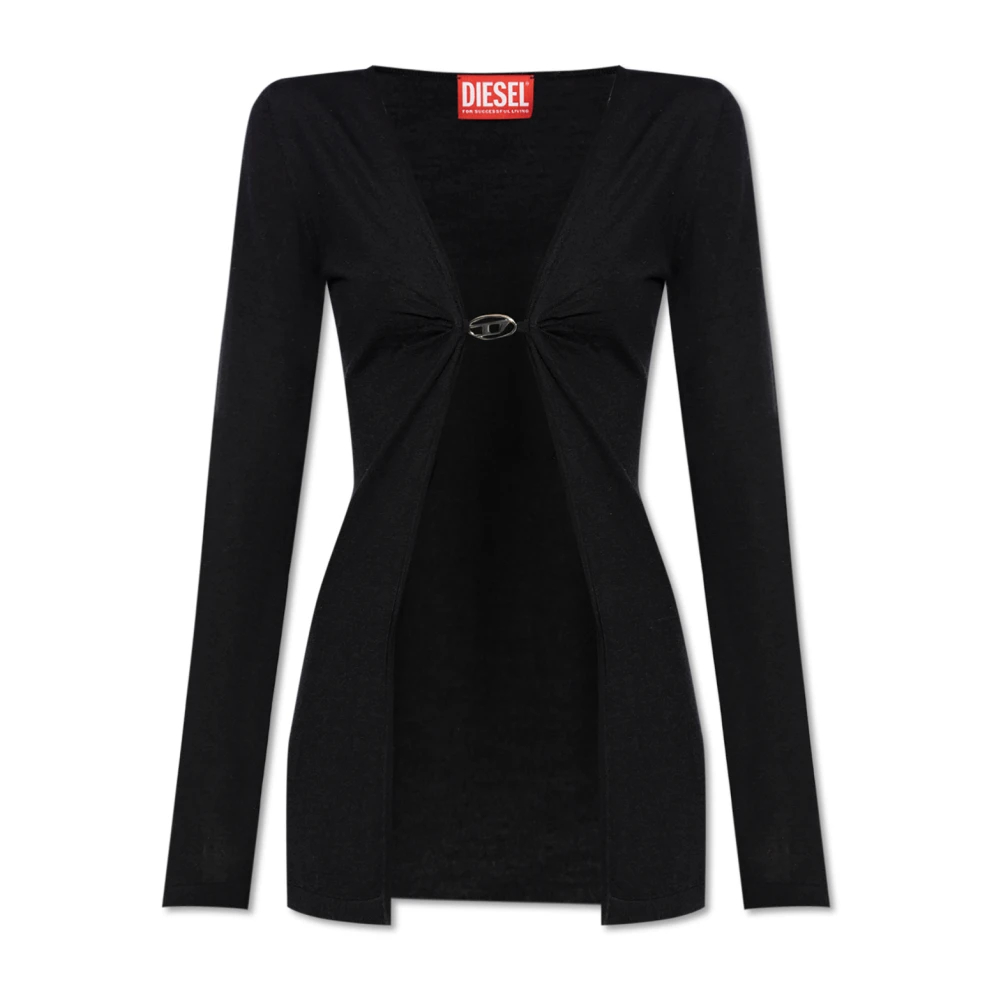 Diesel Damen Schwarz - M-Pierry-Long Cardigan - Knitwear - K -M