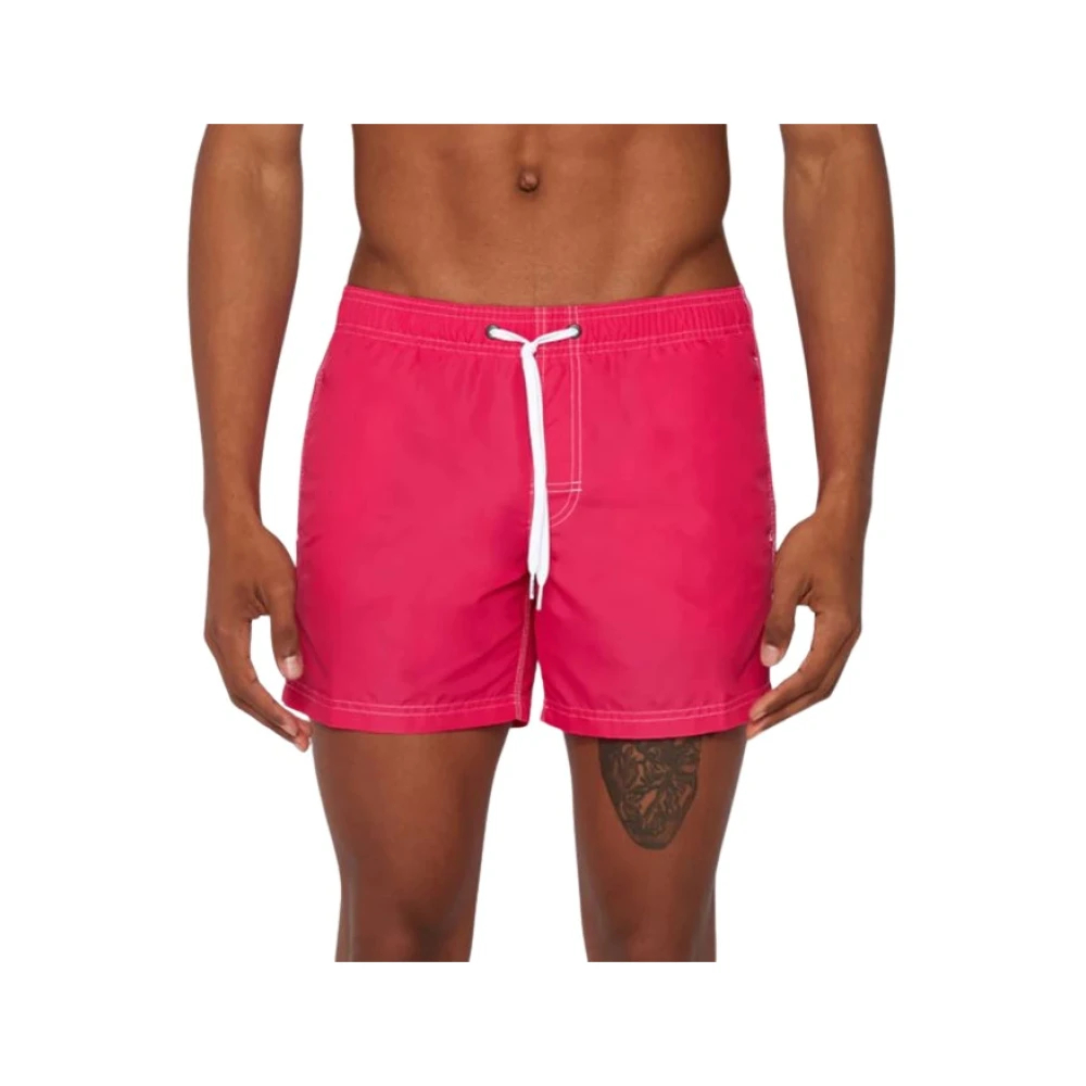 Sundek Herren Rot - E Meer Badehose Elastischer Bund - Swimwear - Xl