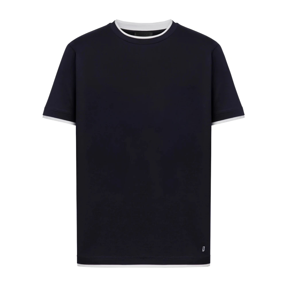 Dondup Herren Blau - T-Shirt Mit Rundhalsausschnitt- Reguläre Passform - Tops - Xl