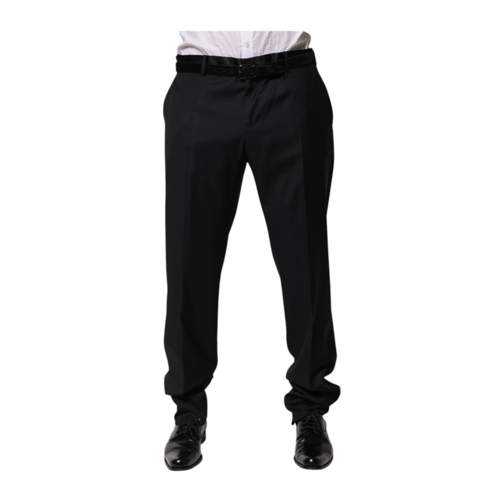 Dolce & Gabbana Herren Schwarz - Luxuriöse Wollfor Anzughose - Trousers - K - 3XL